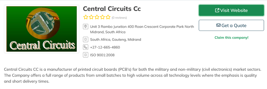 South Africa pcb manufacturer