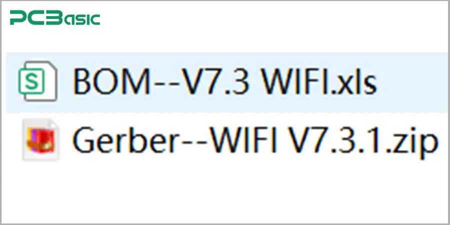 PCB files - Bom and Gerber