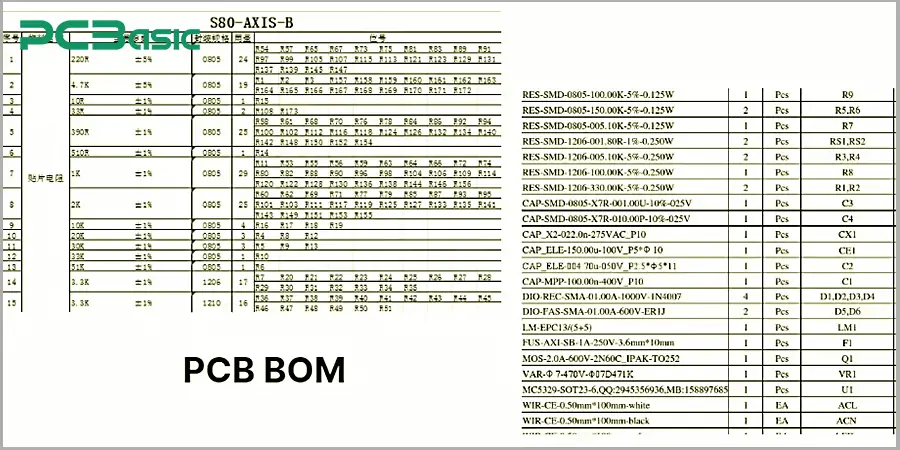 PCB BOM