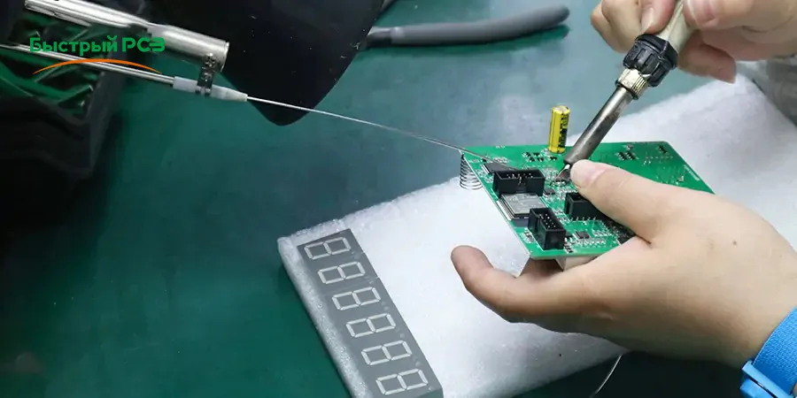 through hole pcb soldering